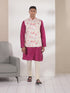 Men's Peach Silk Blend Nehru Jacket
